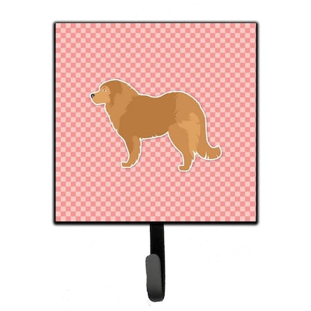 Carolines Treasures Caucasian Shepherd Dog Checkerboard Pink Leash or Key Holder BB3625SH4